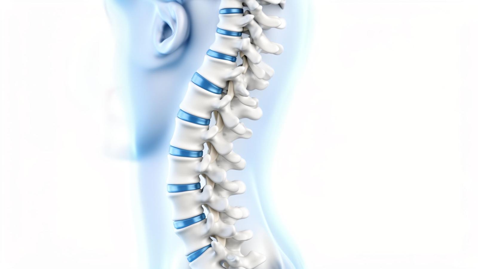 Chiropractor using a spine model to explain herniated and bulging disc anatomy to a patient