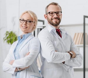 male and female physiotherapists